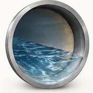 Early buildup pipe cross-section